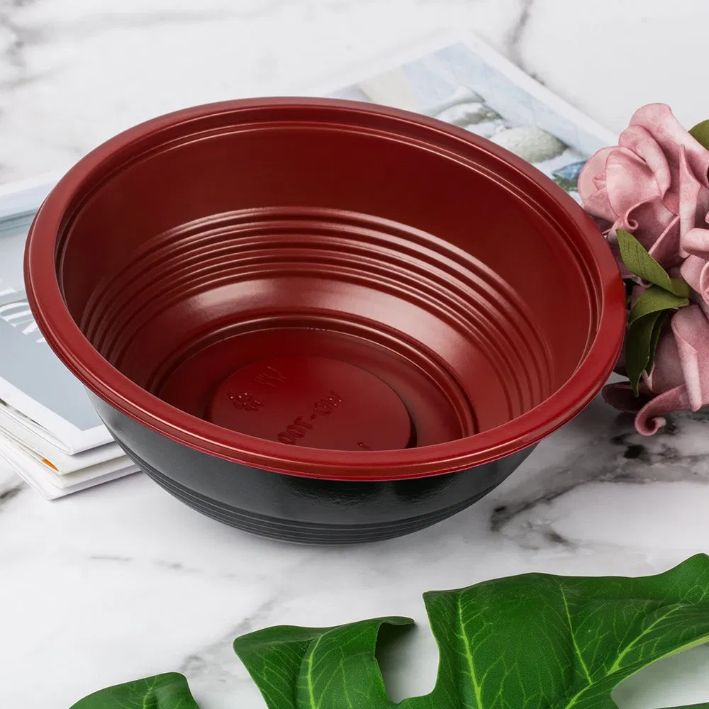 Sunyo Takeaway Food Packaging Takeout Togo Fast Red Salad Fruit Soup Bowl