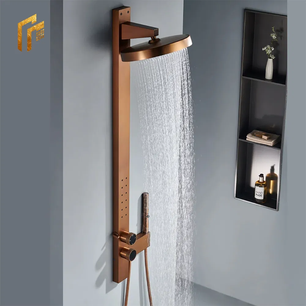 Factory Direct Price Best LED Rose Gold Wall Mounted Shower Panel Tower System