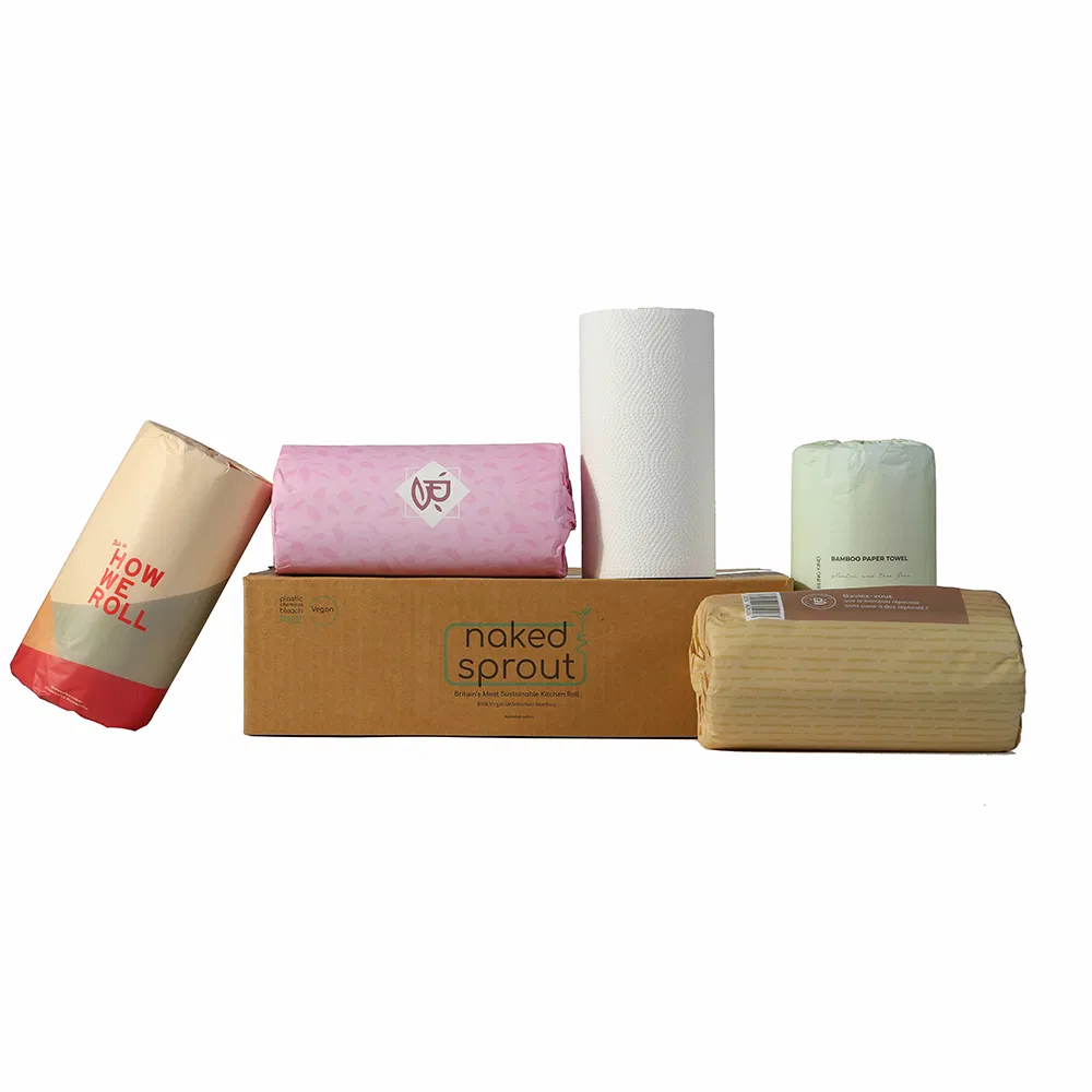 Bamboo Pulp Customized Logo BPA Free Kitchen Towel Roll with High Quality