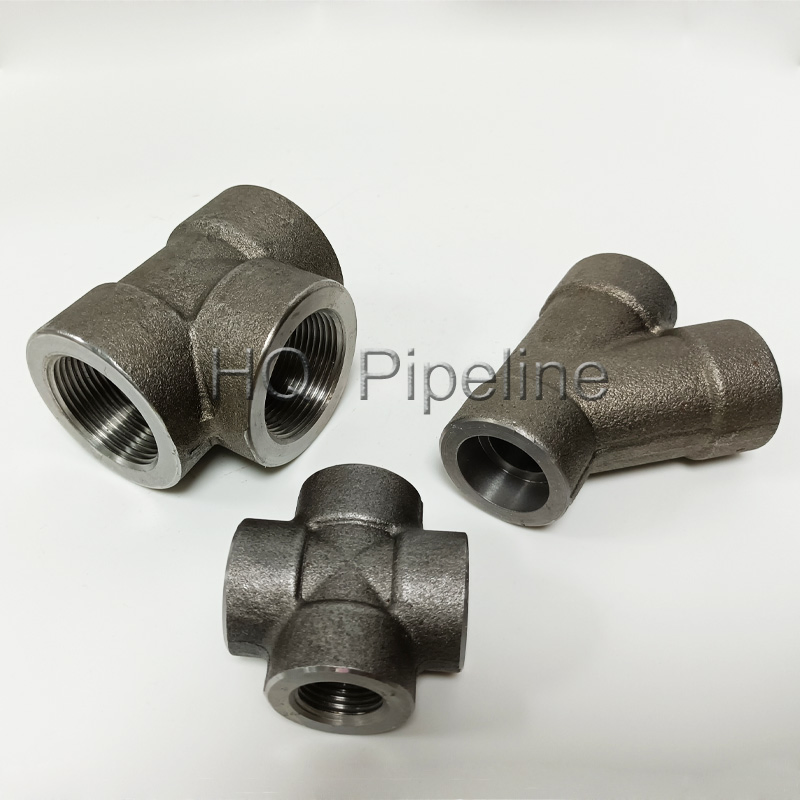 ANSI ASME B16.11 High Pressure Tee Lateral Teel Carbon Steel Forged Pipe Fittings