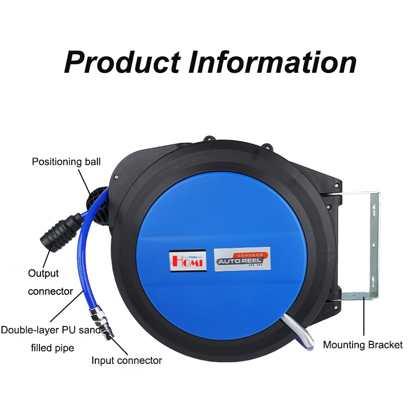 Factory Wholesale Wall Mounted Retractable Garden Hose Reel Water Hose Pipe Reel