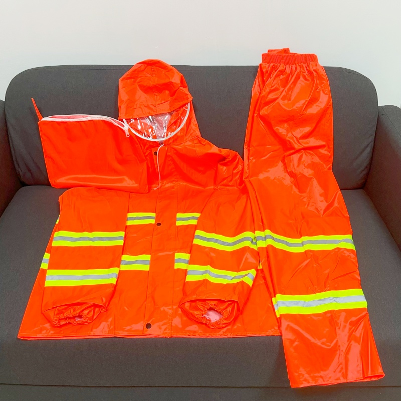 100% Polyester 210d Oxford with Breathable Coated Rain Suit