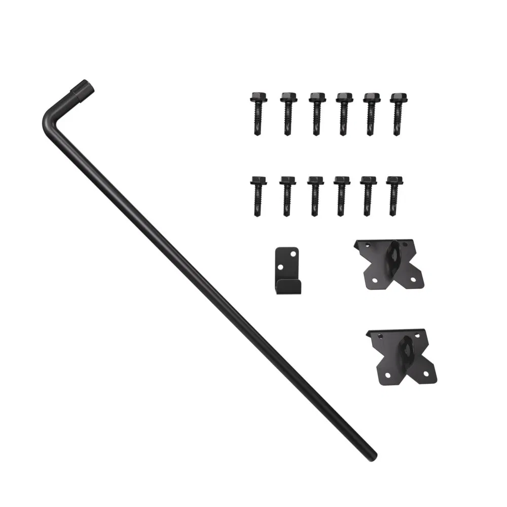 Steel Black Heavy-Duty Drop Rod for Garden Gate Fence Door Hardware