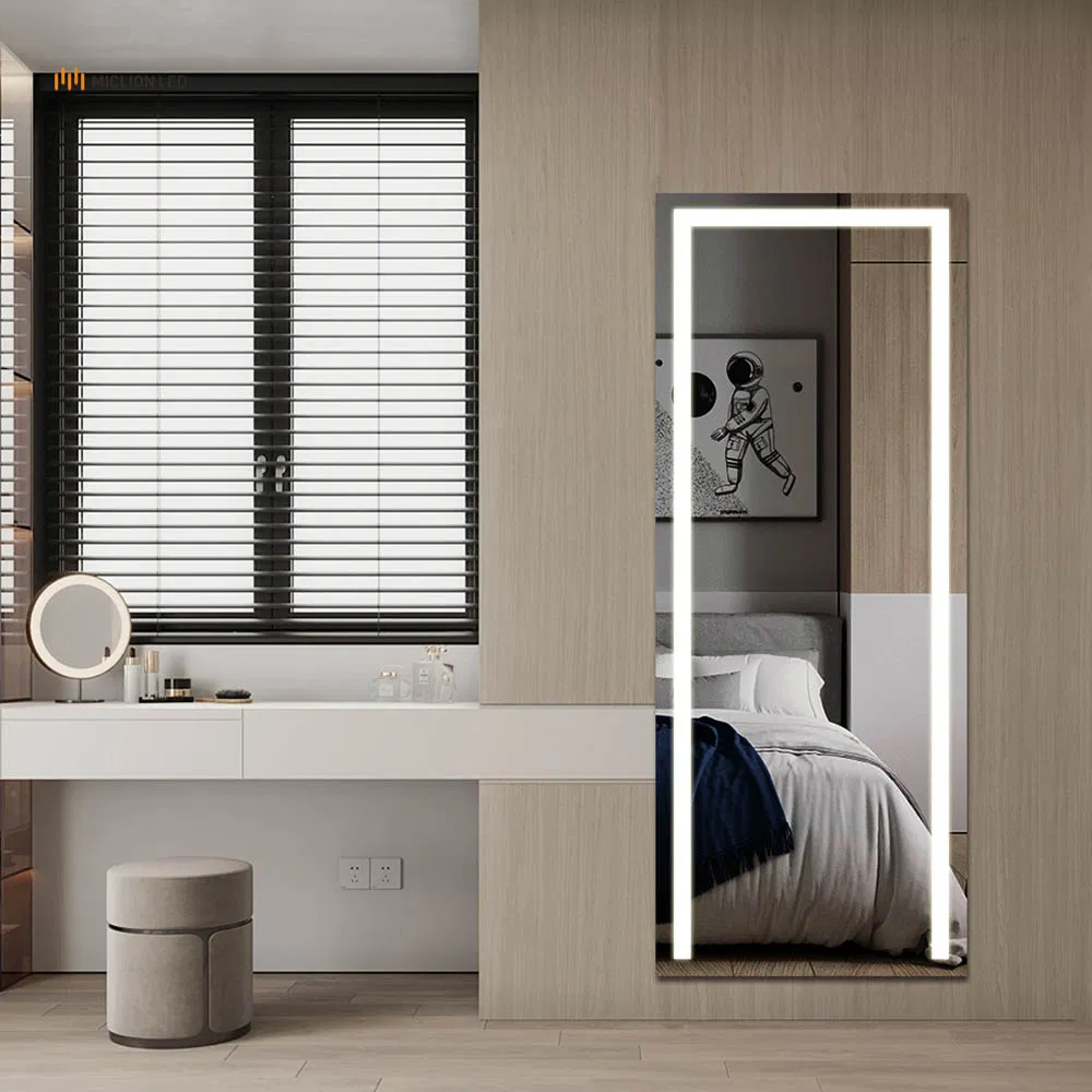 Wholesale Modern Dressing Room Full Length Mirror with Dimmable 3 Color LED Lights