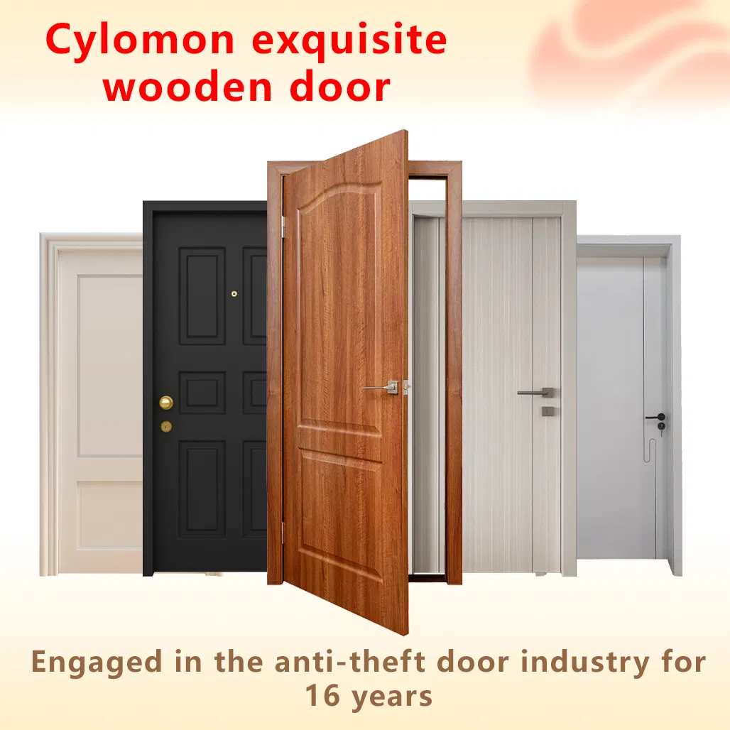 Wholesale Wooden/PVC/MDF Interior Doors - WPC OEM Custom Security Wood Entrance Fire Rated Bedroom Solid Main Exterior Plain Office Timber Hotel Luxury Door