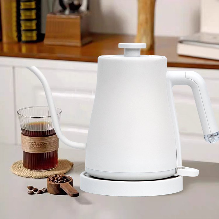 1000ml Stainless Steel Gooseneck Kettle Metal Black Gooseneck Coffee Electric Kettle with Gooseneck Spout
