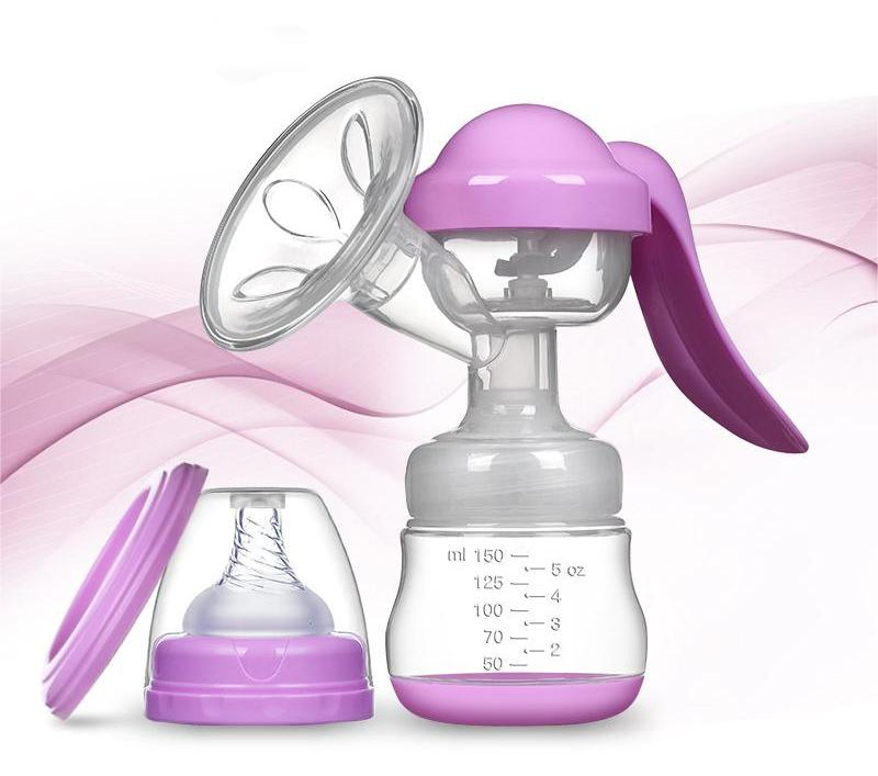 Wholesale Portable High Quality Silicone Manual Milk Pump Simple Cheap BPA Free Food Grade Manual Breast Pump for Baby Products