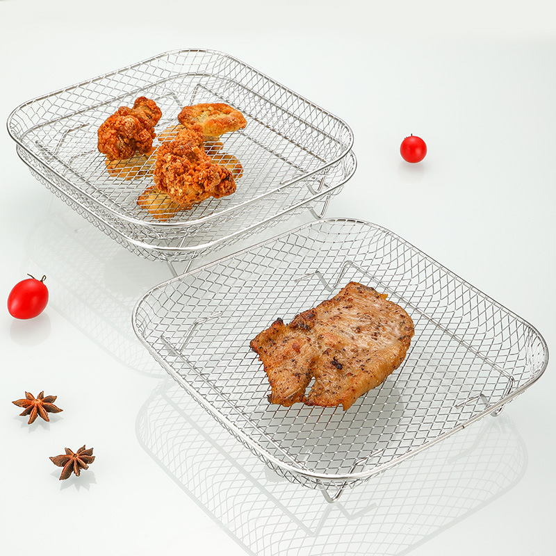 Stainless Steel Air Fryer Basket and Tray for Grilling Oven Air Fryer Mesh Strainer