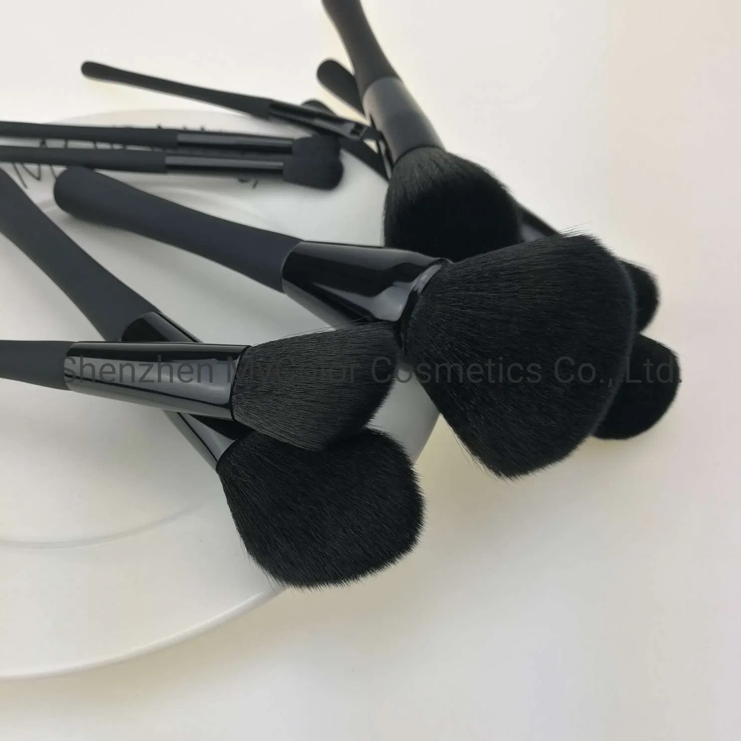 Premium Black Makeup Brush Set Professional Synthetic Hair Foundation Powder Cosmetic Brushes