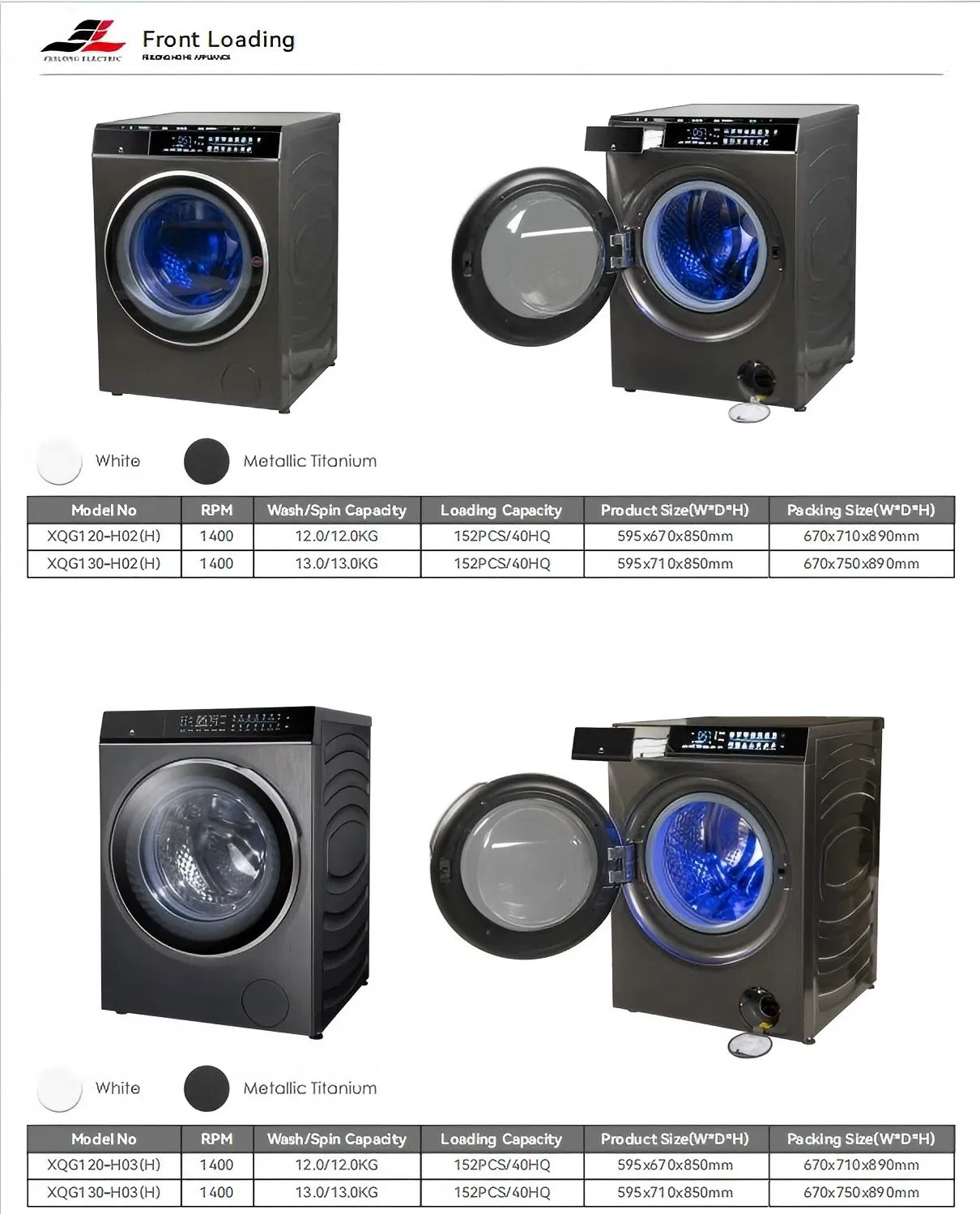 10kg 12kg BLDC Motor Laundry Front Loading Washing Machine with Dryer