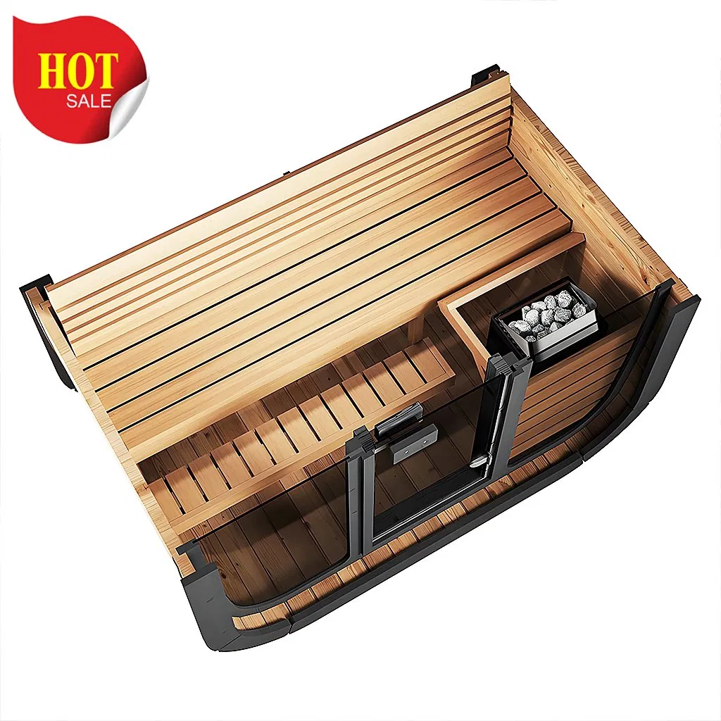 Traditional Sauna Steam Barrel Outdoor Red Cedar Sauna Room