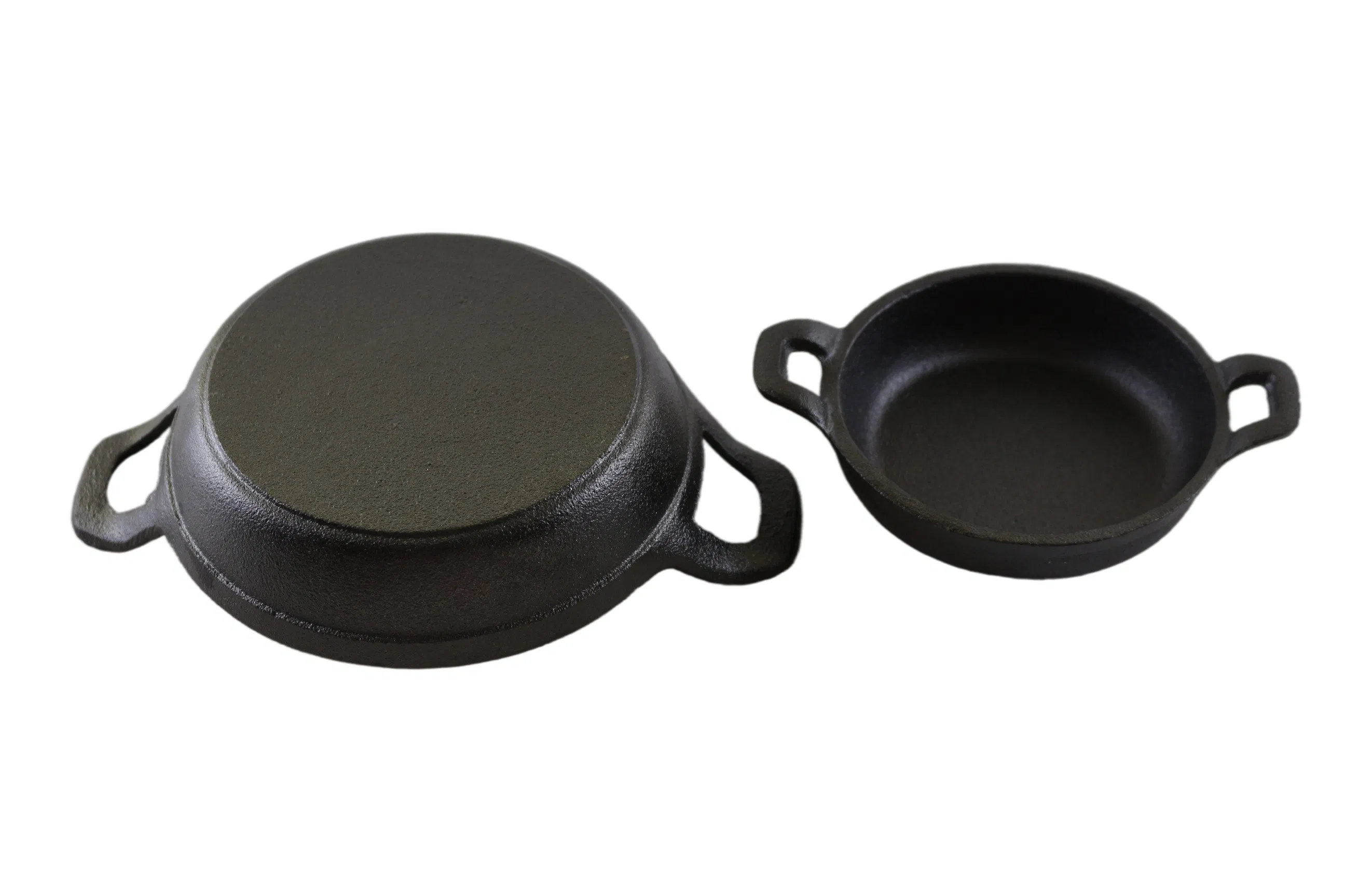 Чугунная сковорода-мини с двумя ручками