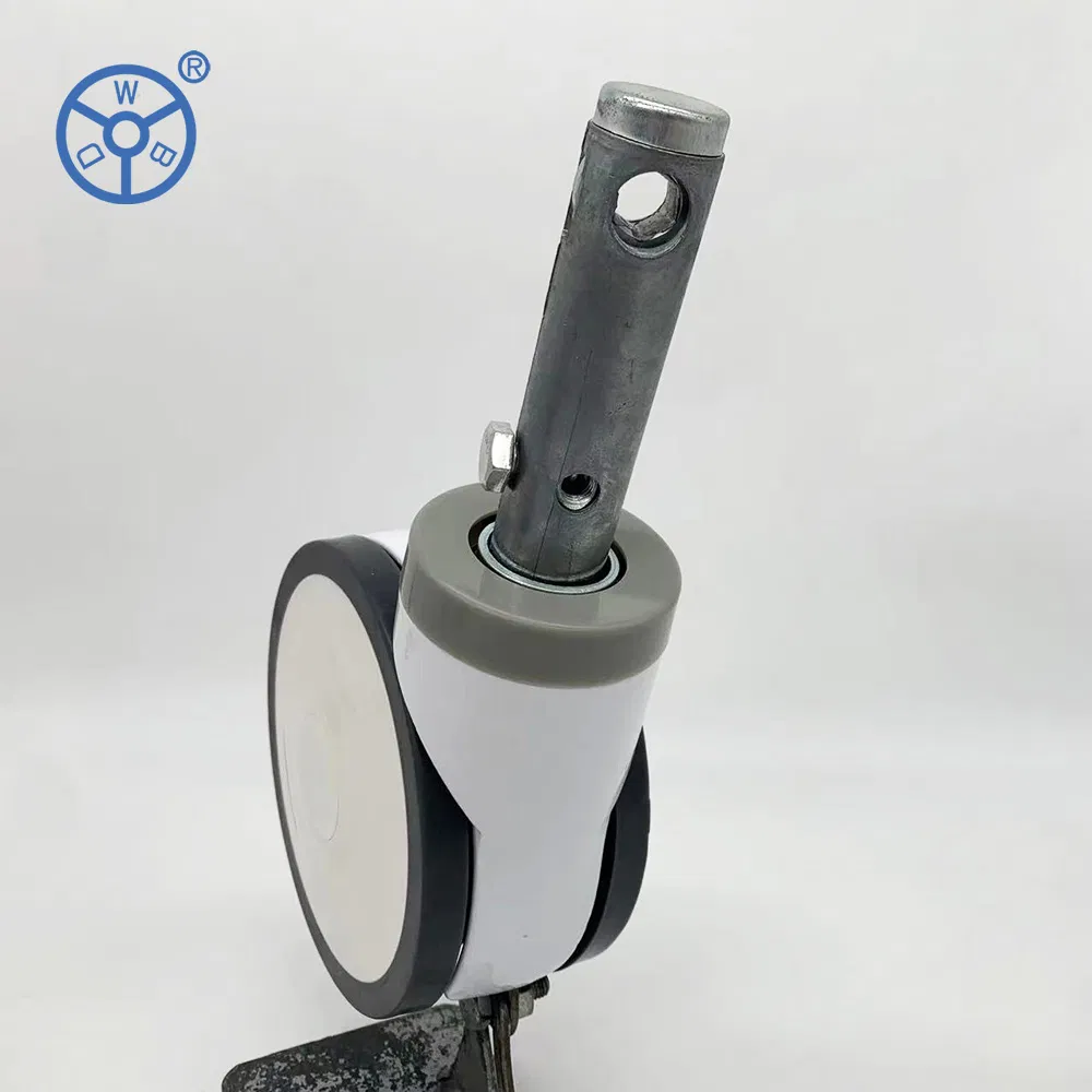Ylcaster 130*66mm Medical Central Lock Swivel Caster Wheel for Hospital Bed