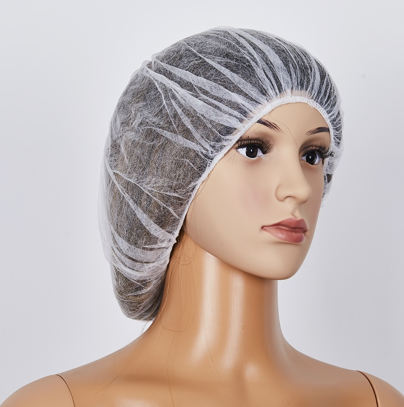 Green PP Material Disposable Hair Mask Hat