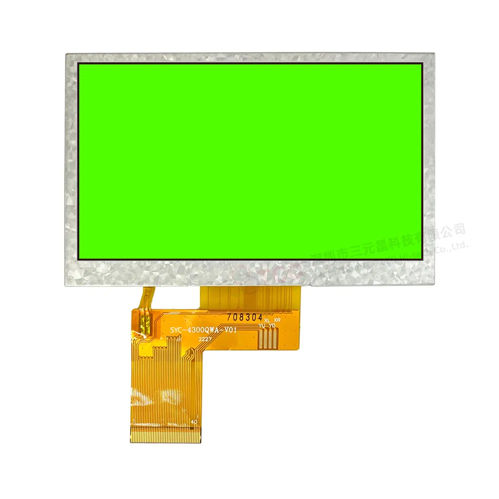 40 Pin 480*RGB*272 TFT Transmissive RGB 24-Bit Interface 500 Bright 4.3 Inch LCD Display