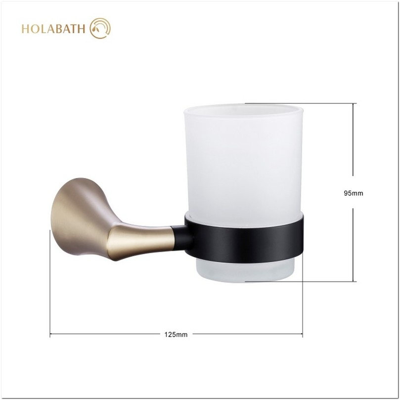 Stainless Steel Toothbrush Cup Tumbler Holder Combo Textured Surface Grip Design