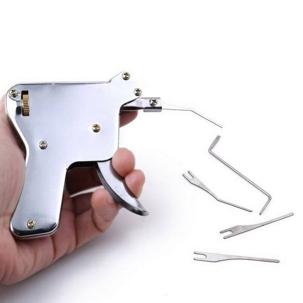 Stainless Steel Door Opener Locksmith Tool Padlock Repair Tools Kit Lock Pick Gun