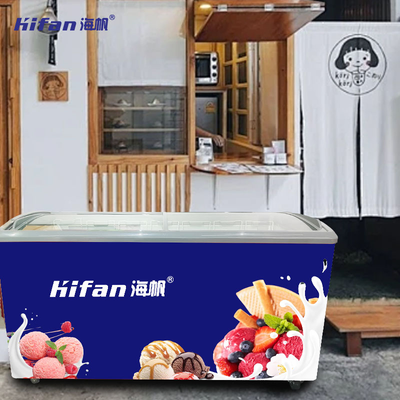 Commercial Freezer & Ice Cream Storage Cabinet Frozen Food Storage with Precise Temperature Control in Commercial Refrigerator
