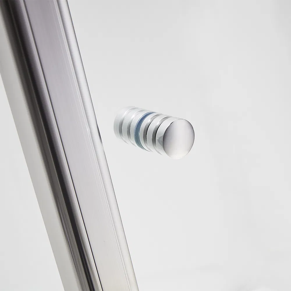 Chrome Bright Sliver Frame Tempered Glass Shower Stall Enclosures for Bathroom