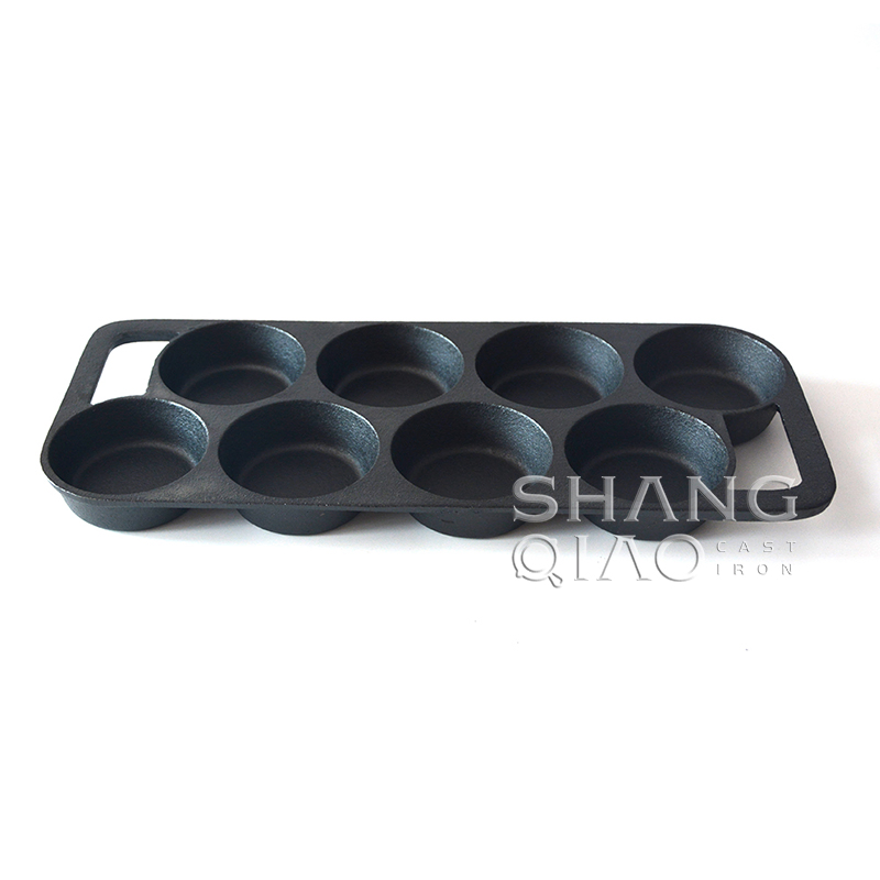 Mini Cast Iron Pancake Mold Cake Pan Maker for 8 Pancake Balls