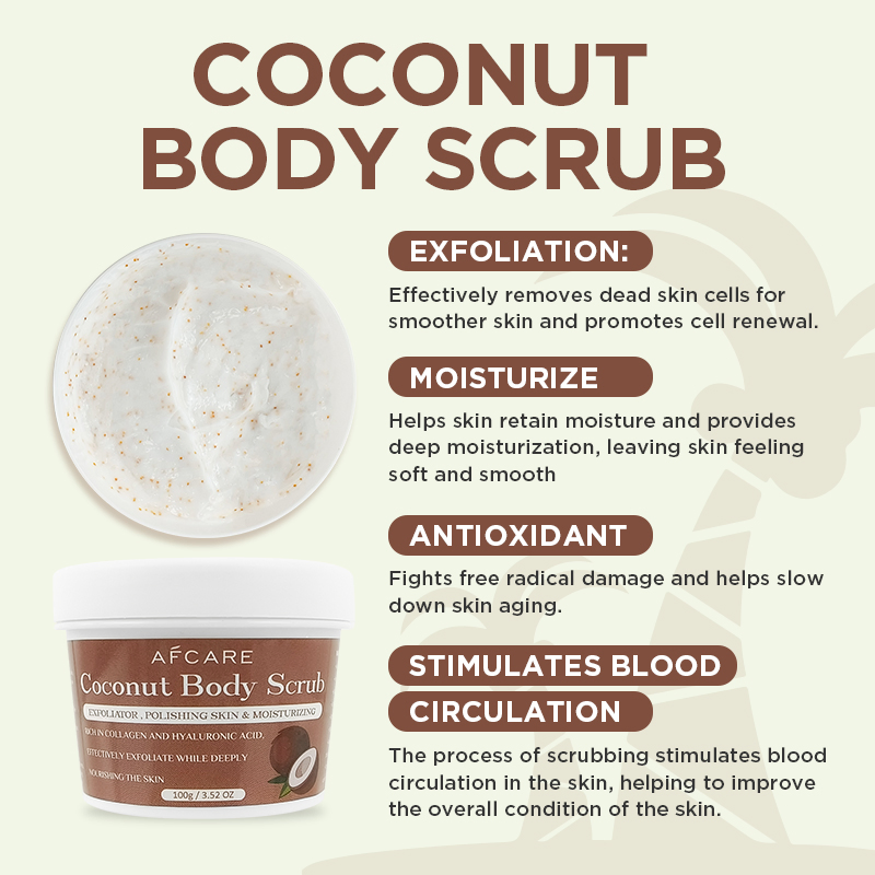 Body Scrub Cruelty-Free Exfoliator Smoothing and Shea Butter & Coconut Body Scrub
