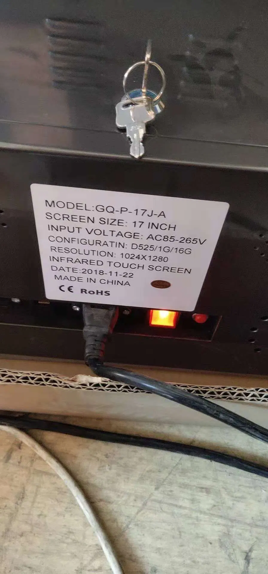 OEM Intelligent 17" Bank Queue Management System Ticket Dispenser