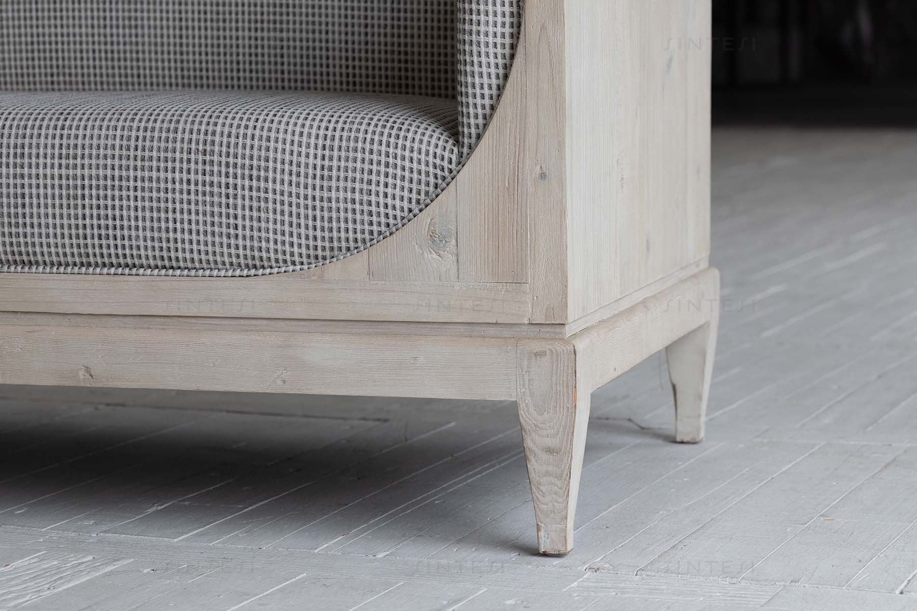 Диван-кровать деревянный белый европейский стиль для гостиной