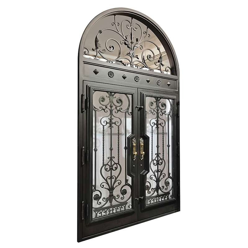 Modern Custom Ornamental Patio Iron Door Handmade Finished Security