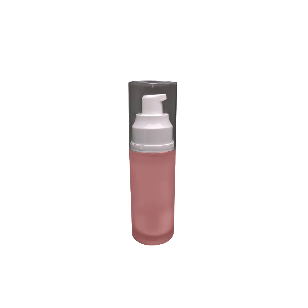 Acne Treatment Lotion Empty Glass Bottle Packaging 60ml Cylinder Shape Plastic Cream Pump Transparent Cap