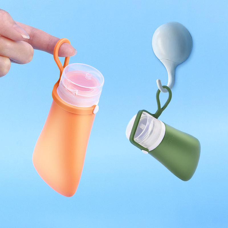 Food Grade Platinum Silicone Squeeze Travel Set Bottles for Toiletry