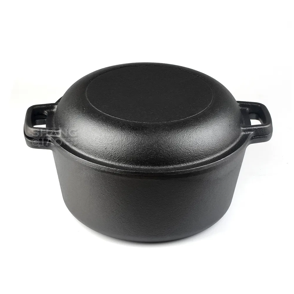 Hot Selling Pre-Seasoned Combo Cooker Bread Pan Cast Iron Dutch Oven
