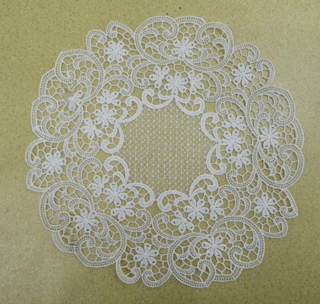European-Style Flower Lace Printed Napkin – Embroidered Polyester Napkins for Festive Events