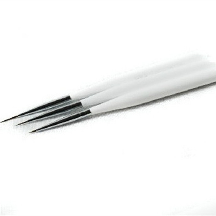 Professional 3PCS\Set 100% Pure Kolinsky Hair Oval Liner Nail Brush Nail Art Sculpture Brush Nail Art Painting Brush Nail Art Acrylic Brush Set
