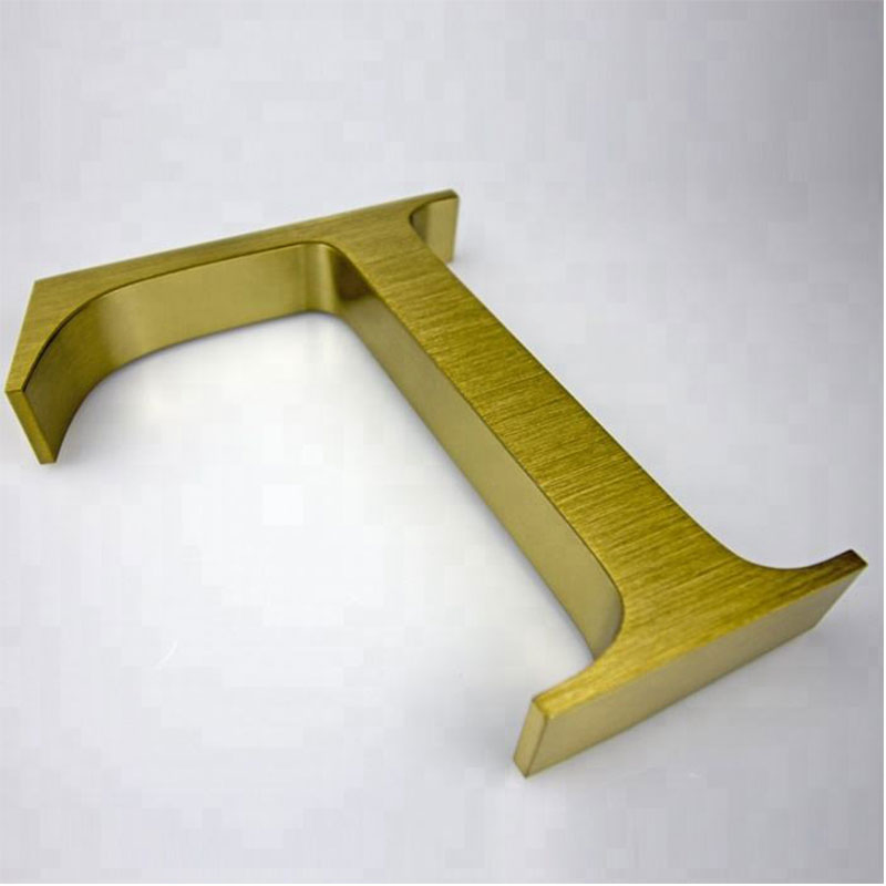 Stainless Steel Fabricated Letter Brass Plating Channel Letters