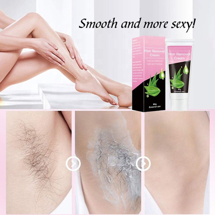 Professional Custom Depilatory Hair Remover Painless Permanent Hair Removal Cream