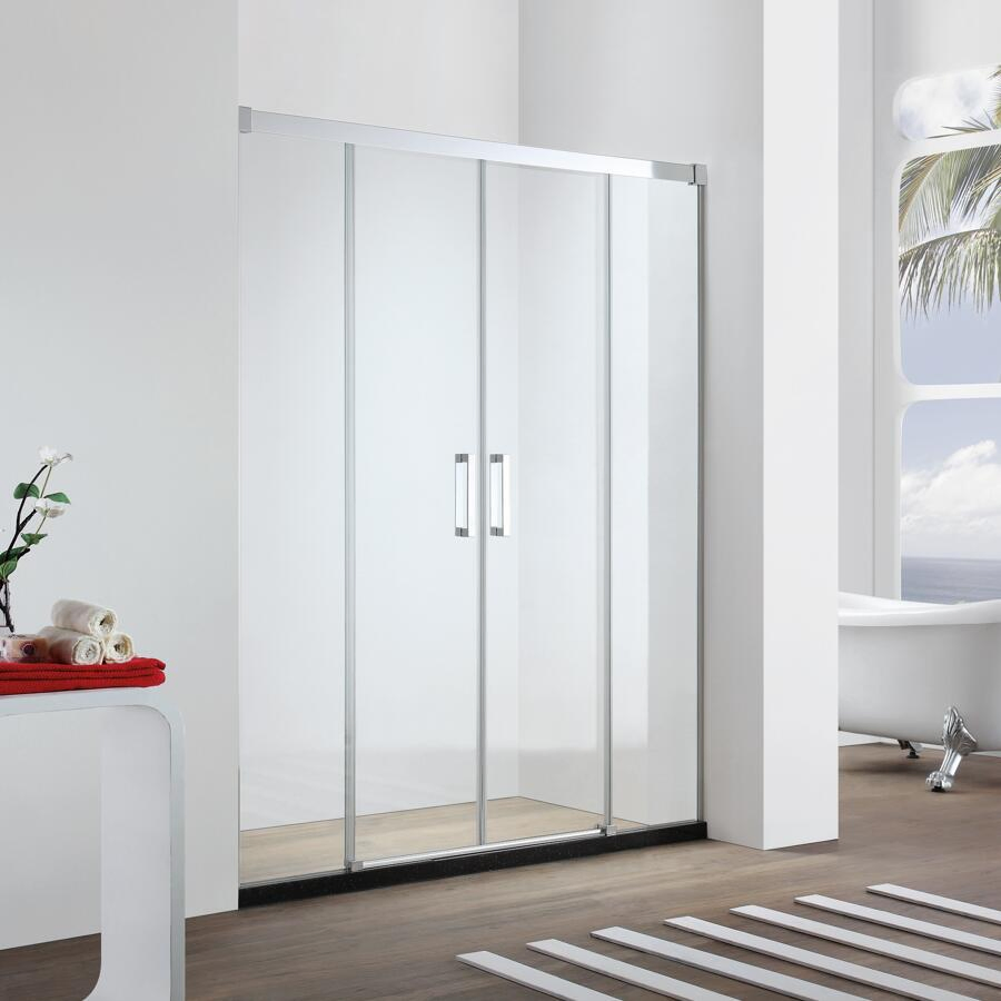 Sliding Shower Door with Frame 6mm Tempered Glass Shower Screen