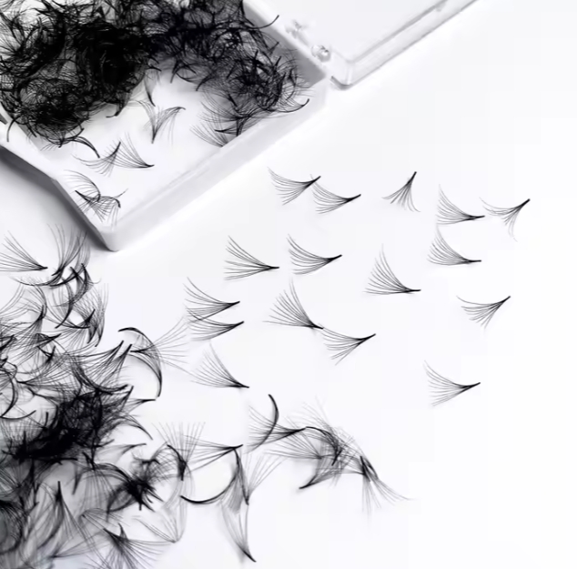 OEM Private Label Lashes Tray Premade Loose Fan Lashes Wispy Loose Pre