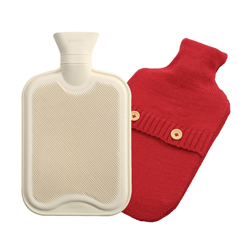 Daily Use Keep Warming 2L Hot Water Bottle Classic Cable Knitting Cover