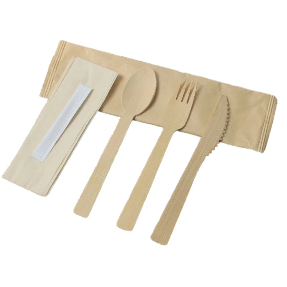 Disposable Home Camping Use Bamboo Dinnerware/Tableware/Cutlery Set