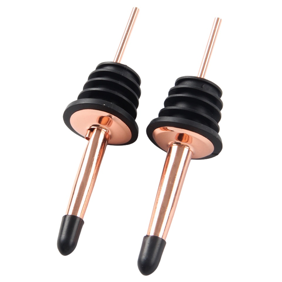 Leakproof Strong Rubber Seal Stoppers Classic Bartender Bottle Pourer Stainless Steel Wine Pourer