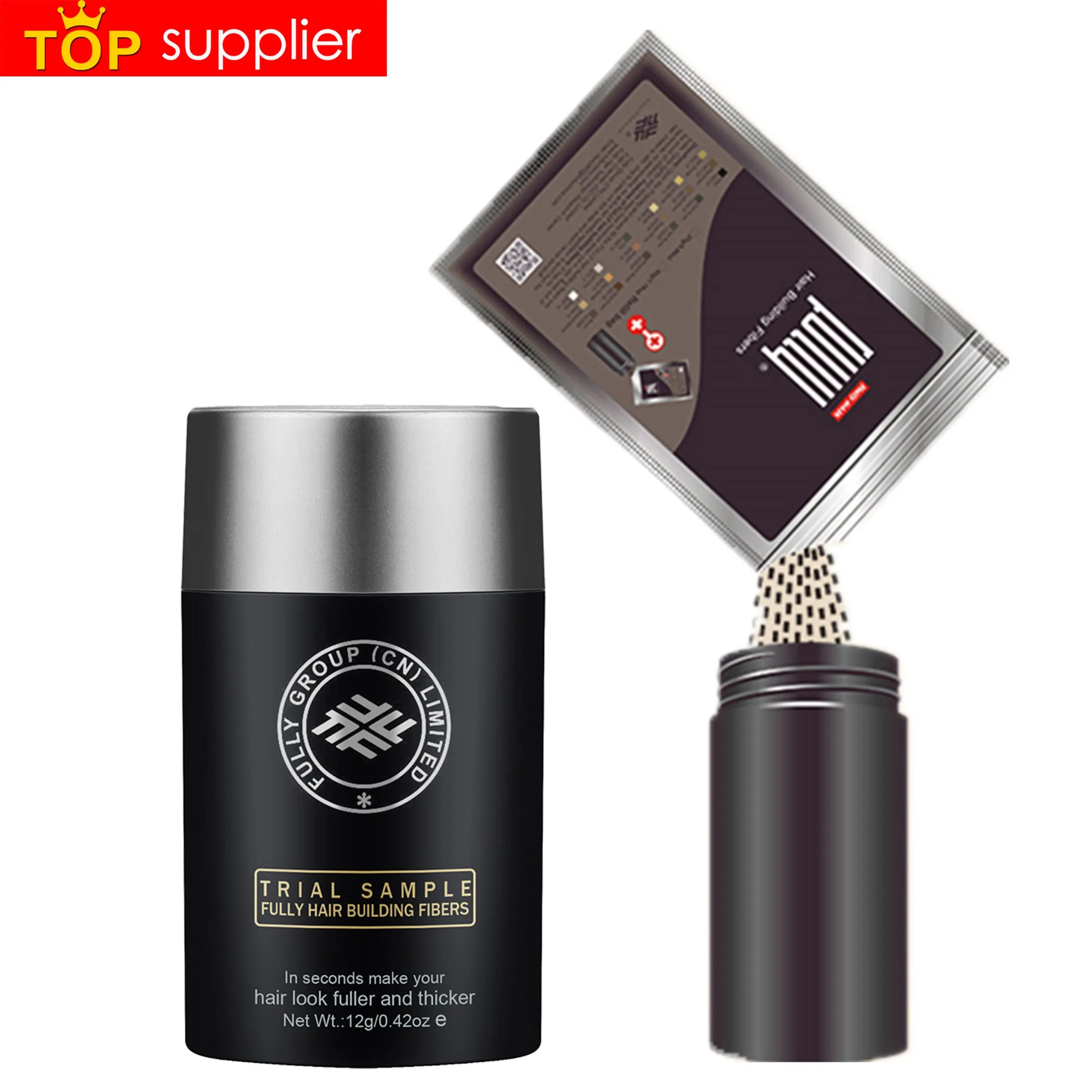 Fully OEM Private Label Instant Hair Spray Keratin Hair Building Fibers Powder for Hair Loss