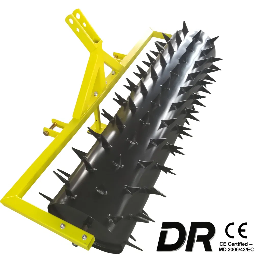 CE-Certified Heavy-Duty Steel Tapered Spike Roller: 3-Point Hitch Tractor-Mounted for Efficient Uniform Turf Aeration
