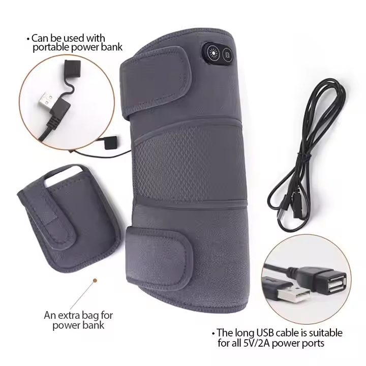 in Stock Custom Knee Heating Pad Arthritis Pain Relief Heating Knee Wrap Brace with Heating