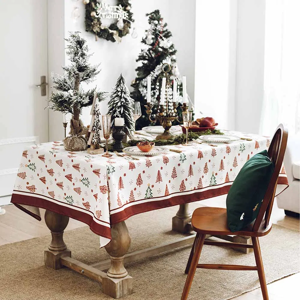 Aveco Rustic Nordic-Inspired Festive Tablecloth