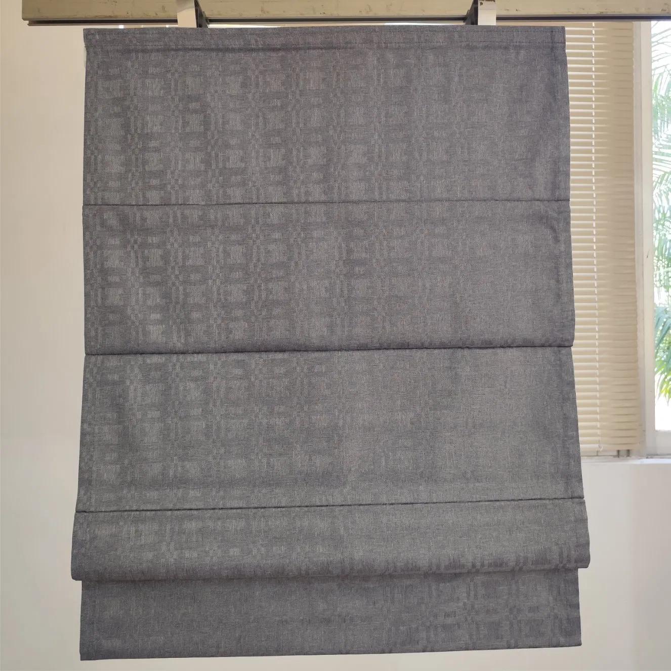 Cordless Roman Blinds Spring System Fabric Curtain Window Roller Blinds Filtering Fabric