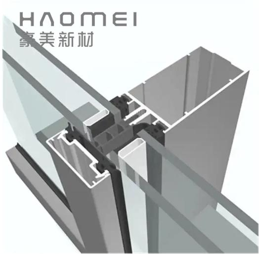 Thermal Insulation Building Construction Extrusion Aluminum Profiles for Curtain Walls