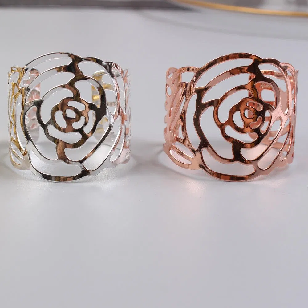 Wholesale High Quality Tableware Decoration Gold Silver Napkin Ring for Wedding