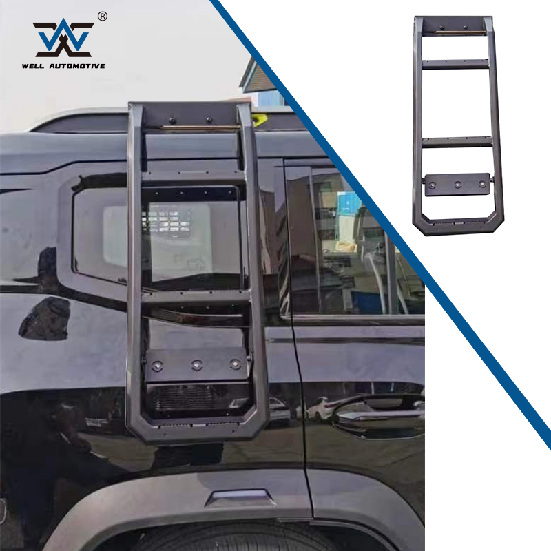 Fashionable Design off-Road Black Step Ladder Iron Rear Door Ladder Replacement Tailgate for Jetour T2
