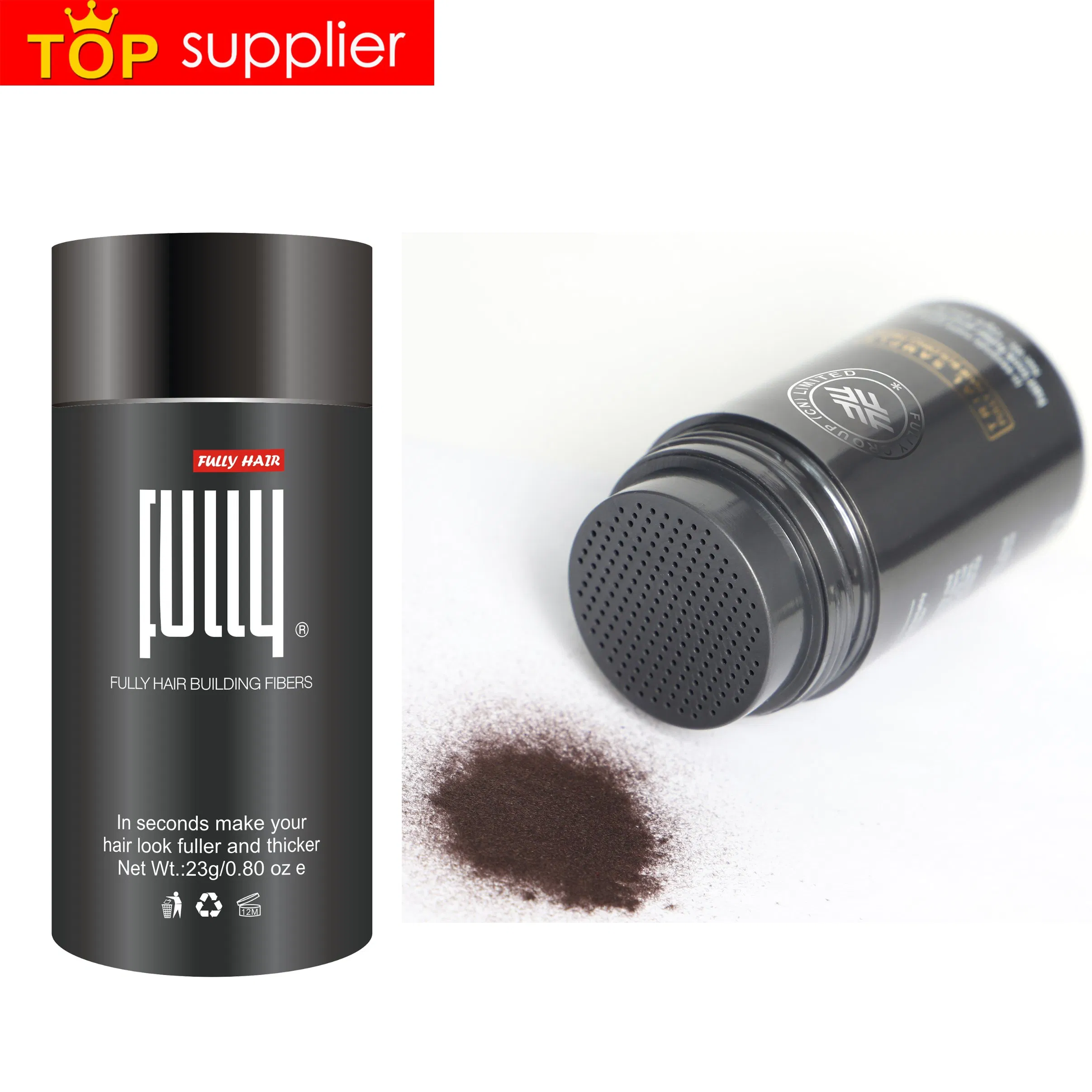 Fully OEM Private Label Instant Hair Spray Keratin Hair Building Fibers Powder for Hair Loss