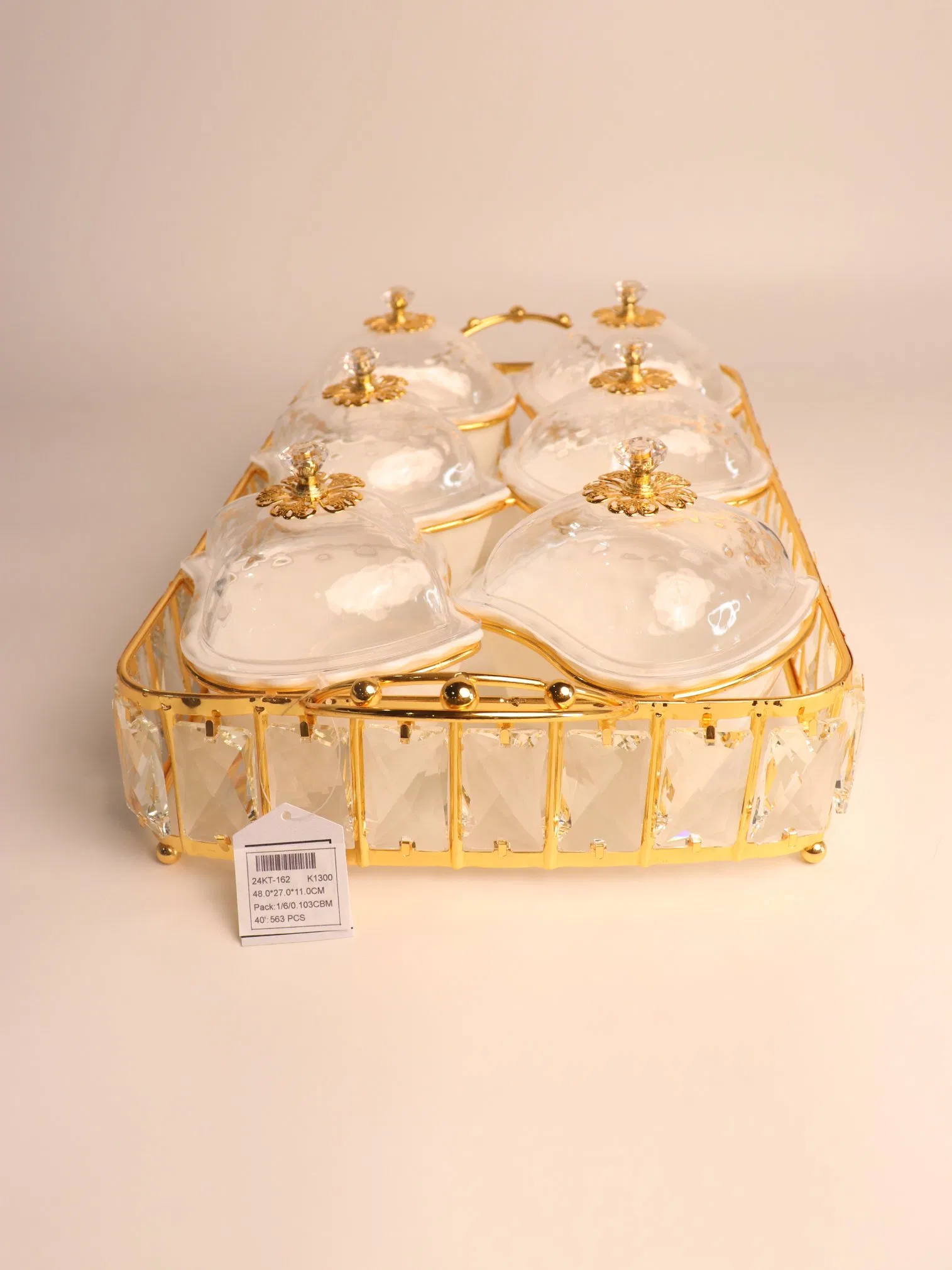 New High-End Wrought Iron with Plastic Bowls, 4 Fruit Bowls